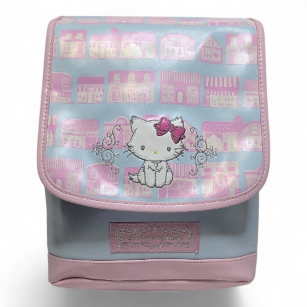 VINTAGE Y2K Sanrio Charmy Kitty pastel ‎   embroidered backpack RARE